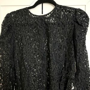 NWT Current/Elliott “The Rin Top” Leopard Lace Black Size: 2 (US 6/8) MSRP: $248